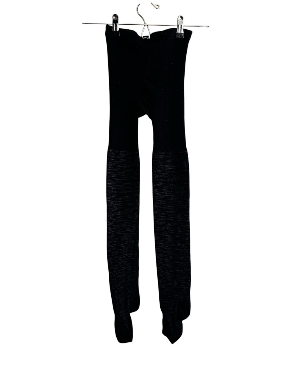 Smartwool Heathered Black Wool Blend Footed Tights